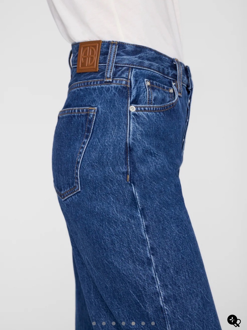 Anine Bing Fritz Jean 28” in Clean Indigo - Picture 4 of 5